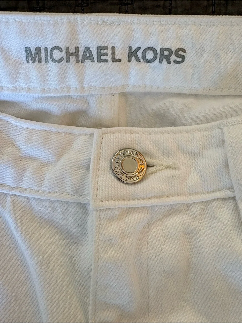 Michael Kors White Flared Wide-Leg Jeans